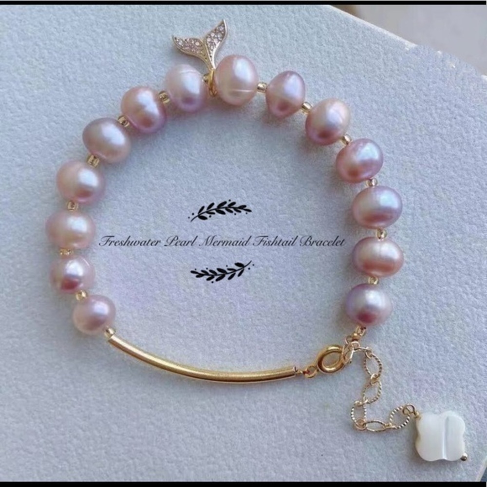 - Freshwater Pearl Mermaid Fishtail Bracelet